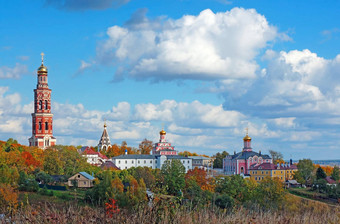 <strong>俄罗斯</strong>景观正统的<strong>教堂</strong>蓝色的天空