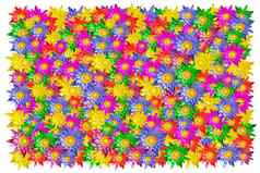 色彩斑斓的莲花花