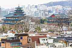 Gyeongbokgung宫恰当的祝福五月