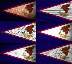 集旗帜美国萨摩亚纹理