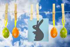 复合图像复活节兔子