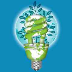 能源储蓄生态灯泡世界全球
