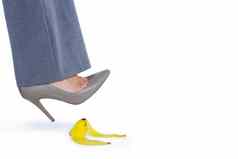 女人非常鞋子走香蕉