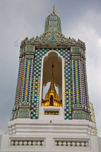 泰国亚洲曼谷雨寺庙颜色屋顶天空