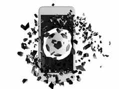 足球破裂智能手机