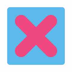取消平粉红色的蓝色的颜色圆形的按钮