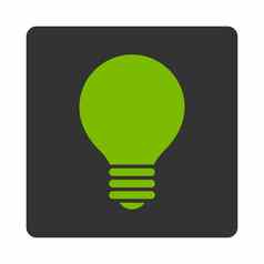 电灯泡平生态绿色灰色的颜色圆形的按钮