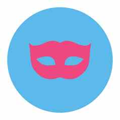 隐私面具平粉红色的蓝色的颜色轮按钮