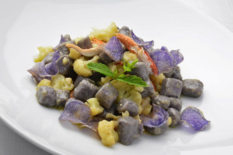 菜紫色的土豆dumpligs菜花<strong>龙</strong>虾