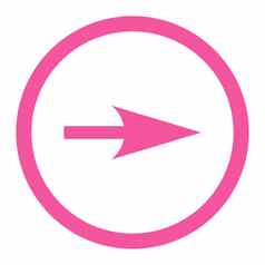 箭头轴平粉红色的颜色圆形的光栅图标