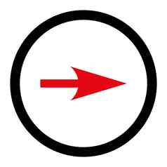 箭头轴平密集的红色的黑色的颜色圆形的光栅图标