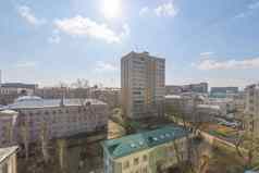 现代高层建筑现代住宅区域莫斯科
