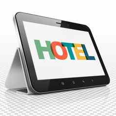 旅游概念酒店平板电脑电脑显示