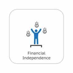 金融独立图标业务概念平设计