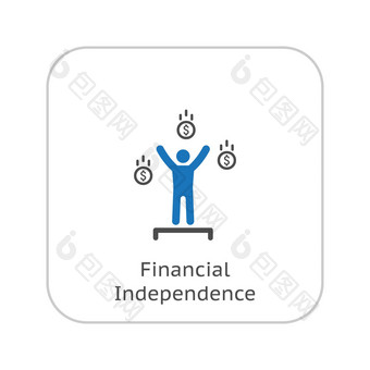 金融独立图标业务概念平设计