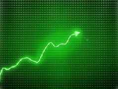 绿色趋势图象征经济业务增长