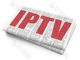 网络发展概念iptv报纸背景