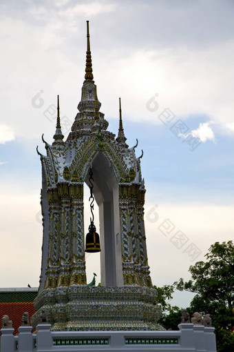 泰国亚洲曼<strong>谷雨</strong>寺庙贝尔塔马赛克