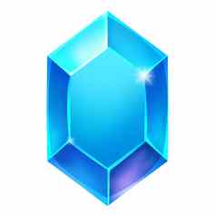 插图蓝色的宝石元素创建游戏资产