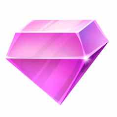 插图粉红色的宝石元素创建游戏资产