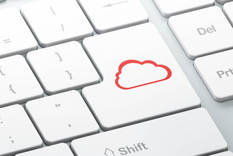 云技术概念云电脑键盘背景