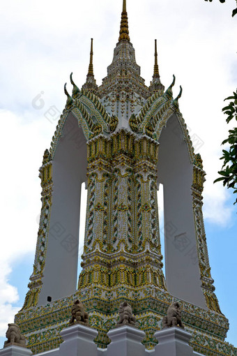 泰国亚洲曼谷雨寺庙摘要叶默兹河