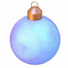 孤立的闪亮的圣诞节树球