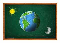 地球绿色学校黑板