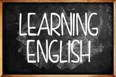 学习英语标题语言学校黑板上