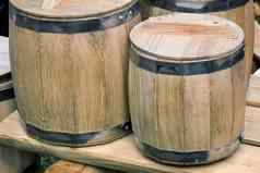 木橡木桶存储酒