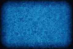 蓝色的黑暗墙花模式背景纹理