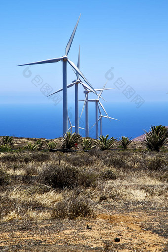 非洲风涡轮机岛兰斯洛特西班牙
