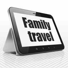 旅游概念平板电脑电脑家庭旅行显示