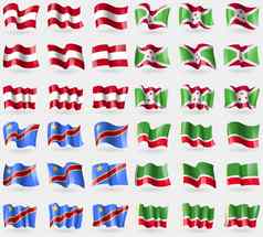 奥地利布隆迪刚果民主共和国车臣共和国集旗帜国家世界