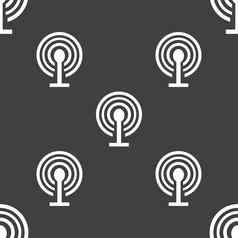 无线网络标志无线网络象征无线网络图标区无缝的模式灰色的背景