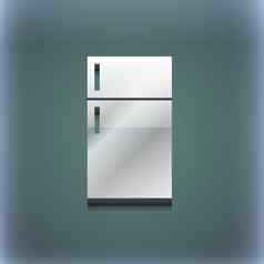 冰箱图标象征风格时尚的现代设计空间文本光栅