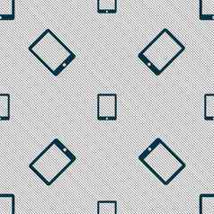 智能手机标志图标支持象征调用中心无缝的模式几何纹理