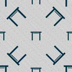 凳子座位图标标志无缝的模式几何纹理