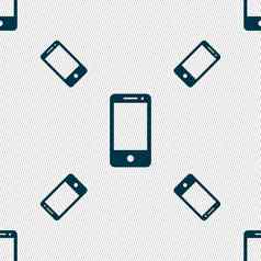 智能手机标志图标支持象征调用中心无缝的模式几何纹理