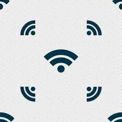无线网络标志无线网络象征无线网络图标无线网络区无缝的模式几何纹理