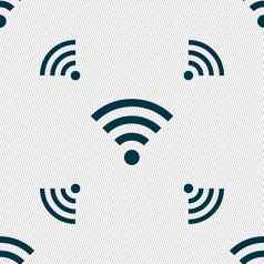 无线网络标志无线网络象征无线网络图标区无缝的模式几何纹理