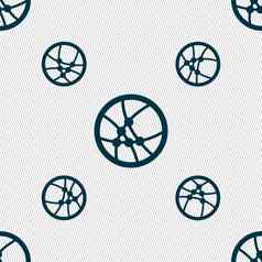 篮球图标标志无缝的模式几何纹理