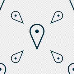 地图poiner图标标志无缝的模式几何纹理