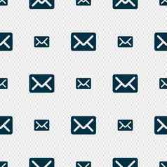 邮件信封信图标标志无缝的模式几何纹理