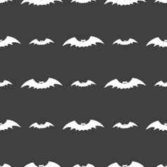 蝙蝠图标标志无缝的模式灰色的背景