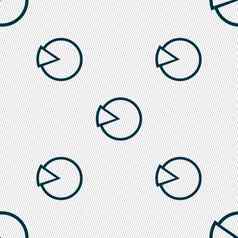 馅饼图表图图标标志无缝的模式几何纹理
