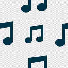 音乐请注意标志图标音乐的象征无缝的摘要背景几何形状