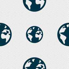 全球标志图标世界地图地理位置象征地球仪站研究无缝的摘要背景几何形状