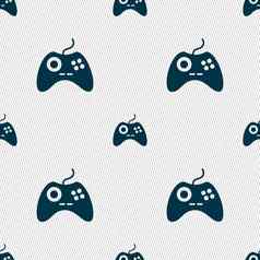 操纵杆标志图标视频游戏象征无缝的摘要背景几何形状