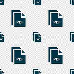 文件PDF图标标志无缝的模式几何纹理
